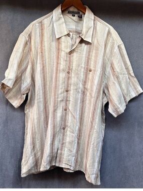Linen striped shirt men’s XL NWOT Dreams